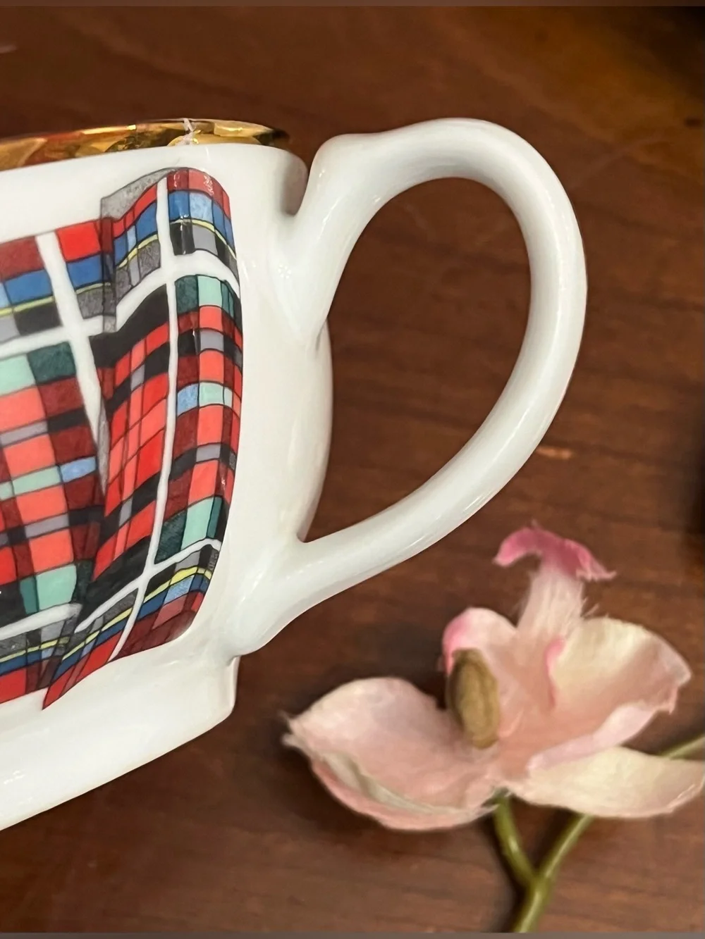 Williams Sonoma Stuart Dress Tartan Plaid Stackable Replacement Teacup Only WSO1